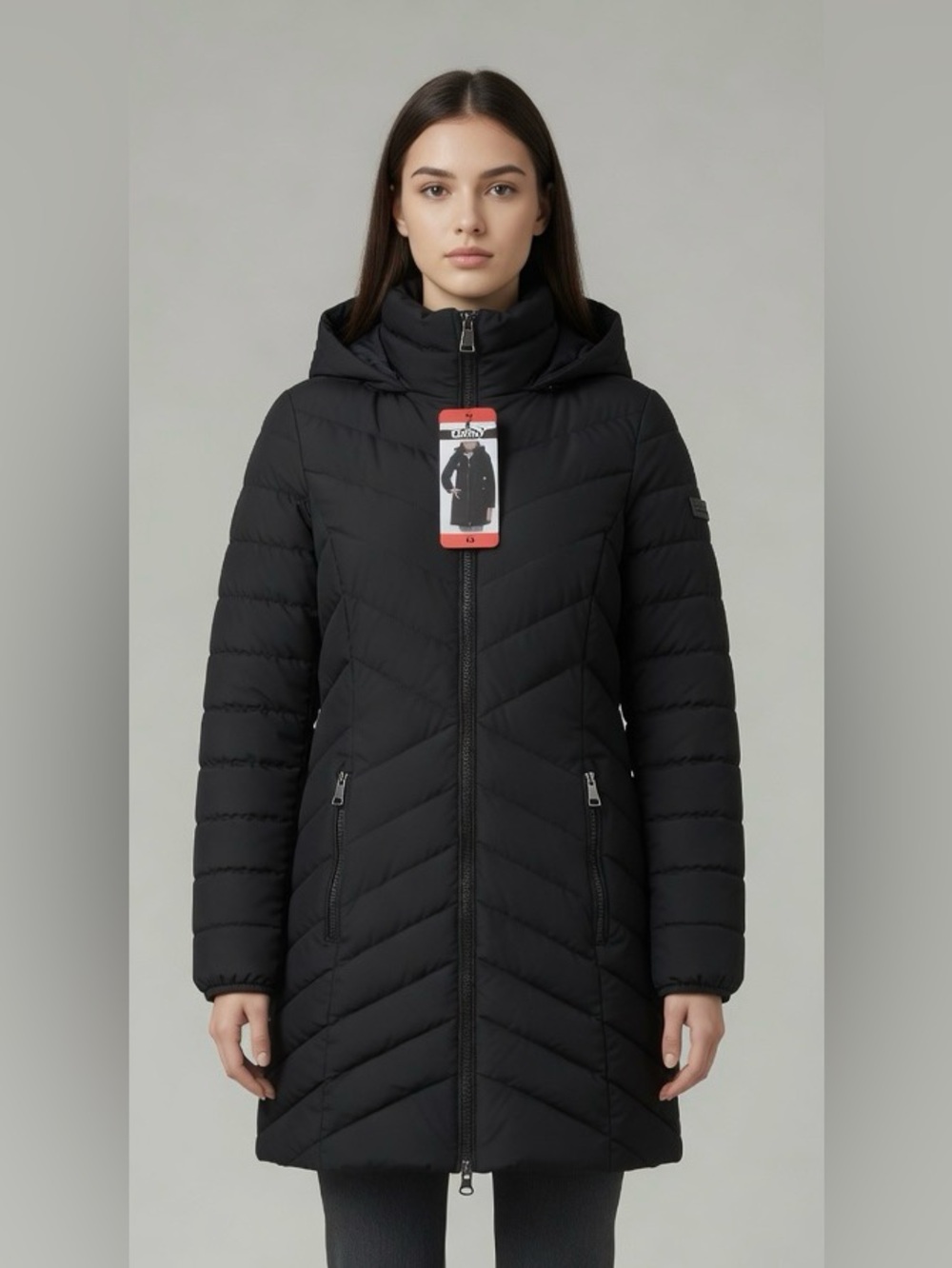 Ladies  DKNY Black Quilted Puffer Jacket - Brand New w/ tags